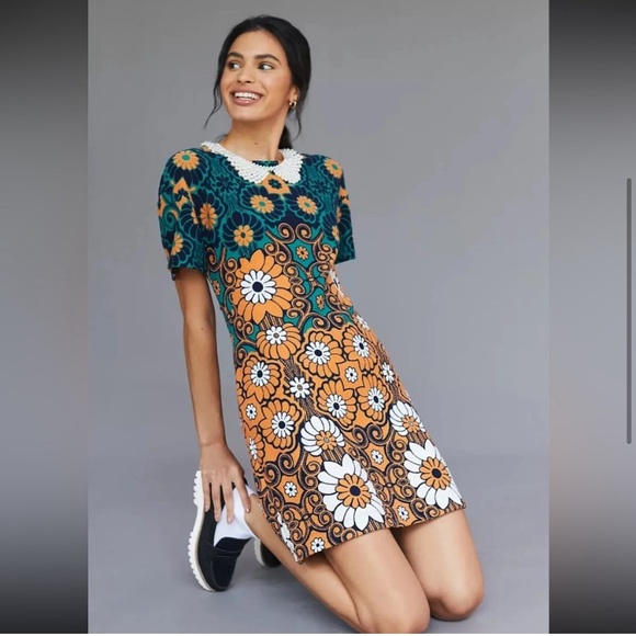 Nwt Maeve Floral Shift Mini Dress - Picture 2 of 13